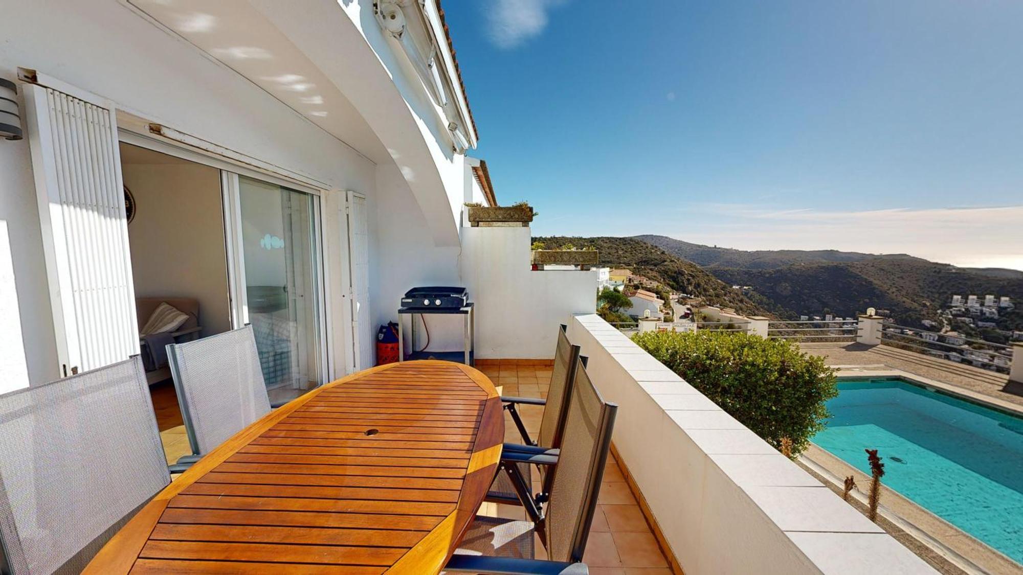 Appartement 65 M2 ,Piscine Vue Mer Roses Extérieur photo